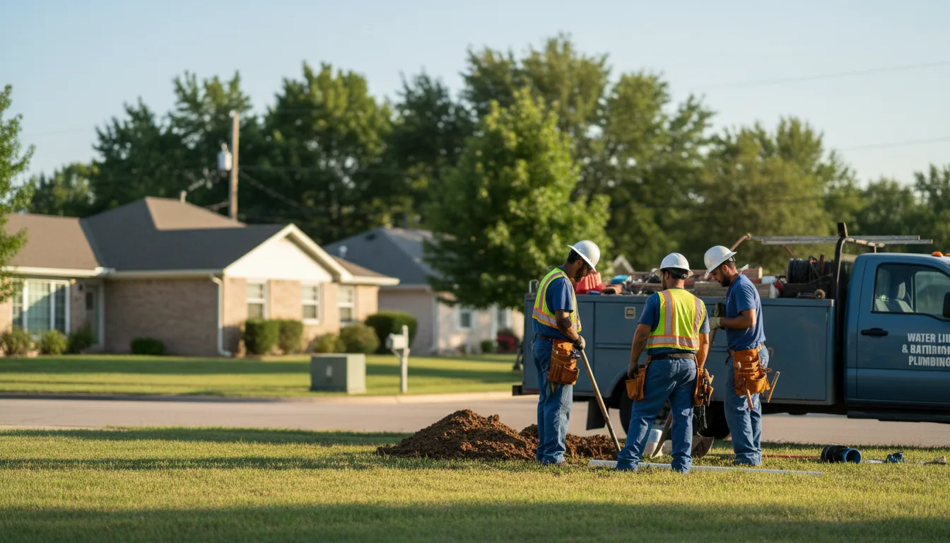 Residential water line and bathroom plumbing service in Leeds, ND